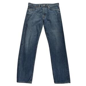 H&M & Denim Blue Jeans Men's 33 (Fits 34x32) Button Fly All Cotton Straight Leg